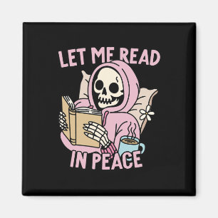 Imán Me Lee En Paz Fantasma Divertido Leyendo Libro Hal