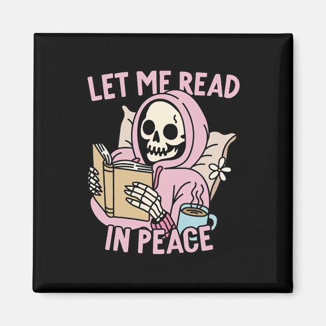 Imán Me Lee En Paz Fantasma Divertido Leyendo Libro Hal (Frente)