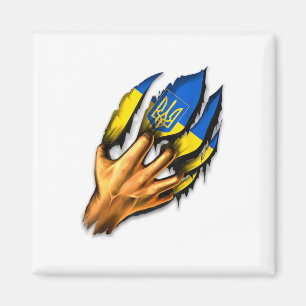 Imán Me Mantengo Con Escudo De Armas De Ucrania Apoyo A