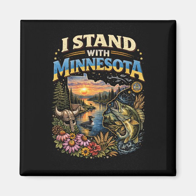 Imán Me mantengo con Minnesota (Frente)