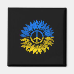 Imán Me mantengo con Ucrania Paz Girasol Ucrania Apoyo