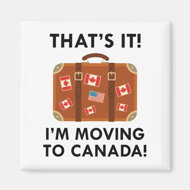 Imán Me mudo a Canadá (Frente)