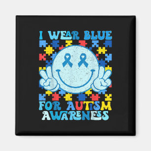 Imán Me Pongo Azul Por Autismo Mes De Conciencia Hombre
