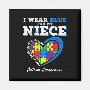 Imán Me Pongo Azul Por Mi Niña Tía Tío Autism Awarene