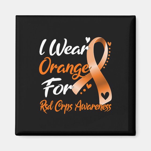 Imán Me pongo naranja para la conciencia de RSD CRPS (Frente)