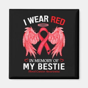 Imán Me Pongo Rojo En Memoria De Awaren De Cáncer De Sa