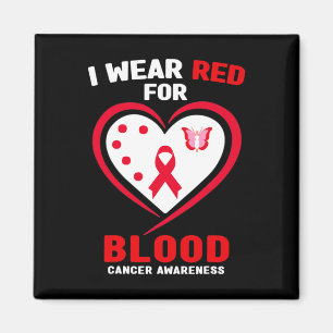 Imán Me pongo rojo para la conciencia del cáncer de san