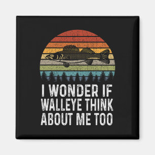 Imán Me Pregunto Si Walleye Piensa En Mí, Funny Walleye