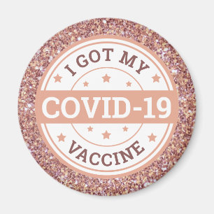 Imán Me Puse Mi Vacuna Covid-19 Rosa Dorado