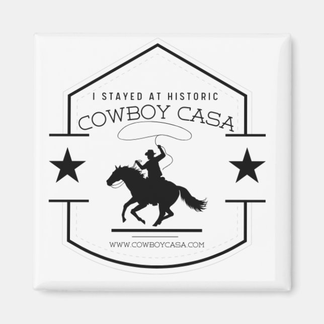 Imán Me quedé en Cowboy Casa Logo Magnet (Frente)