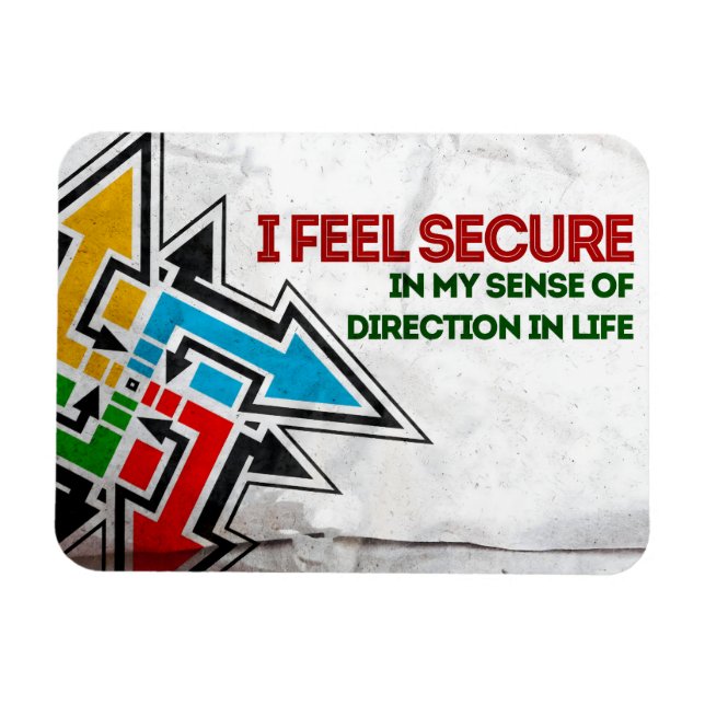 Imán "Me siento segura" Motivación Afirmación flexible (Horizontal)