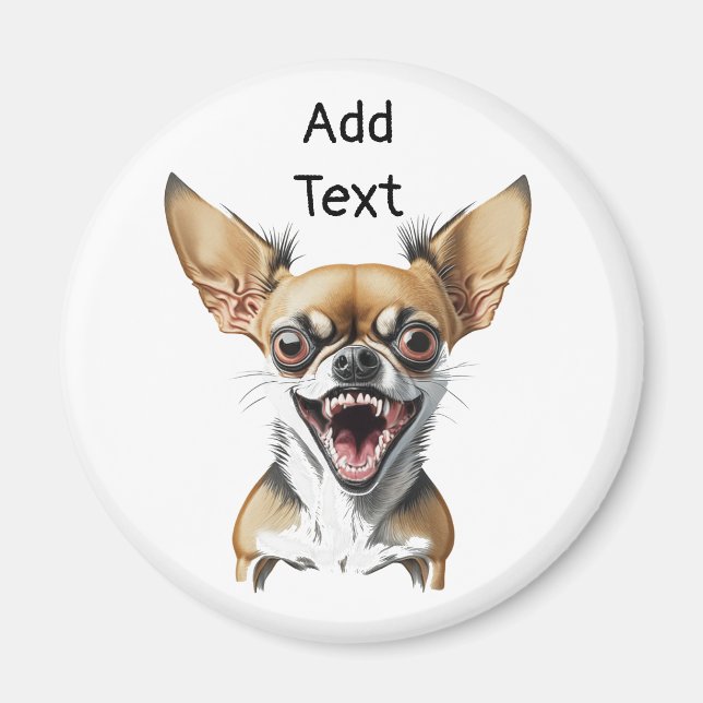 Imán Mean Chihuahua personalizada | Perros divertidos (Frente)