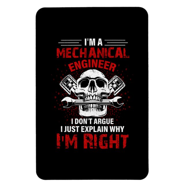 Imán Mecánica Soy Ingeniero Mecánico (Vertical)