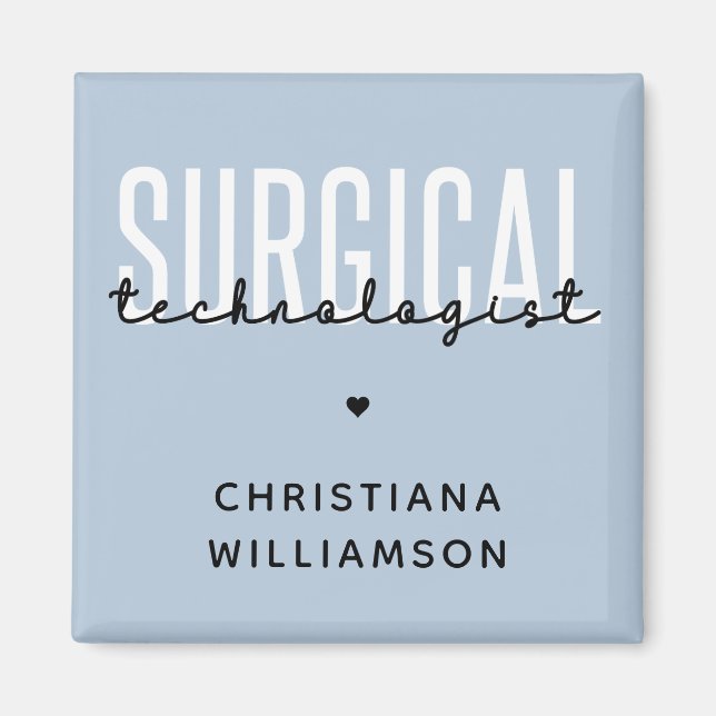 Imán Med Surg Tech, Tecnólogo Quirúrgico De Nombre Pers (Frente)