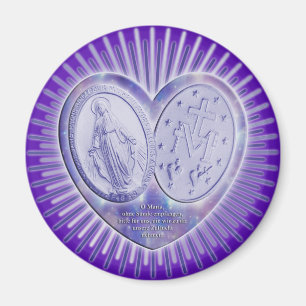 Imán medaille miraculeuse / Wunderbare Medaille lila