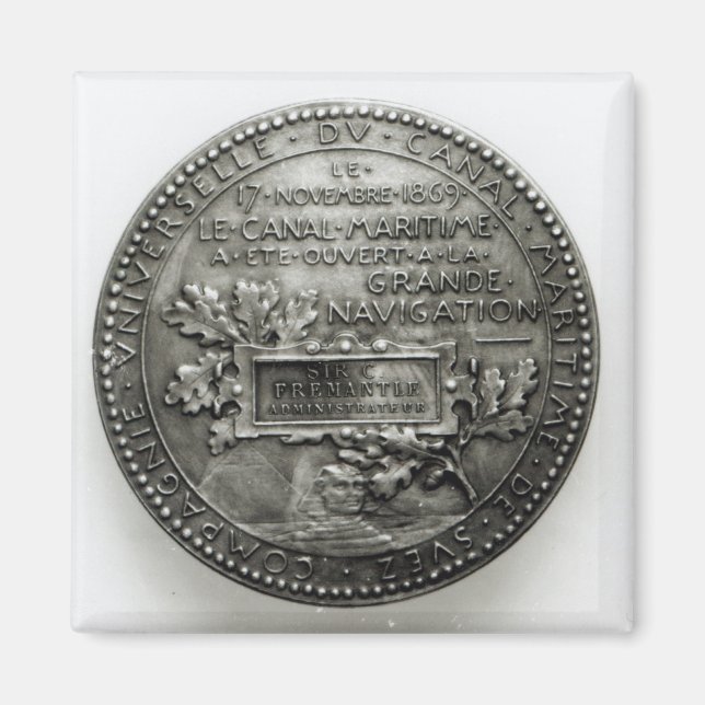 Imán Medalla conmemorativa de la apertura del Suez (Frente)