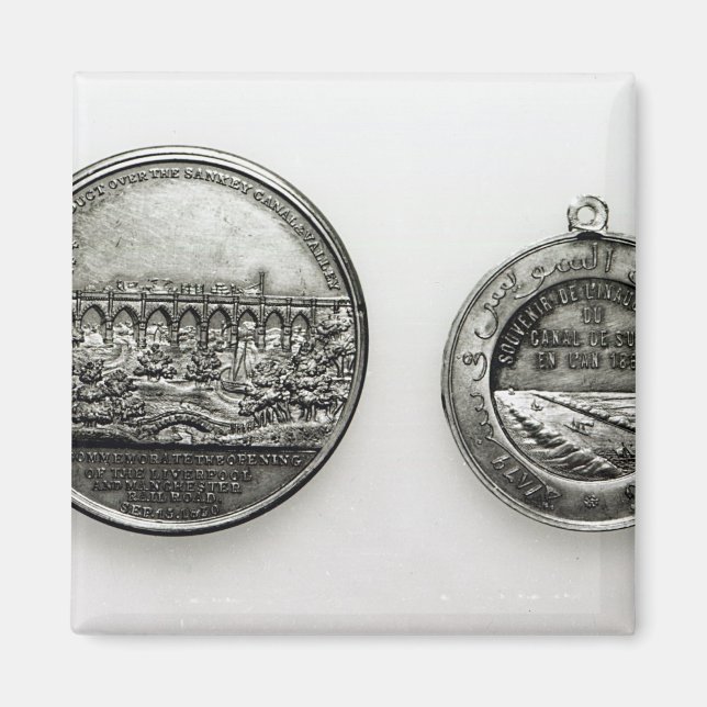 Imán Medalla conmemorativa de la apertura del Suez (Frente)