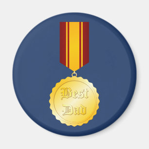 Imán Medalla de broche Mejor Papá Día del Padre