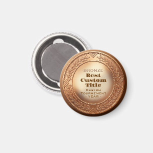 Imán Medalla de Bronce Realista 3D Personalizable Premi