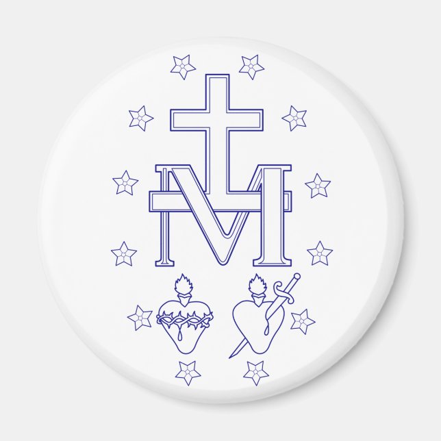 Imán Medalla de Nuestra Señora de las Gracias Arte Mila (Frente)