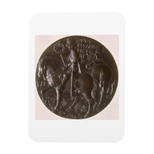 Imán Medalla de retrato, reverso representando a Gianfr (Vertical)