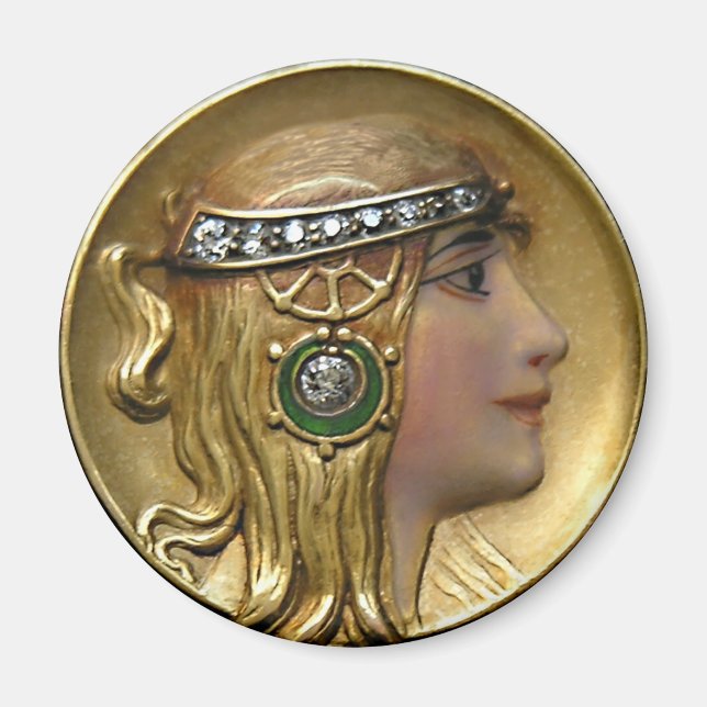 Imán Medallón de Art Nouveau (Frente)