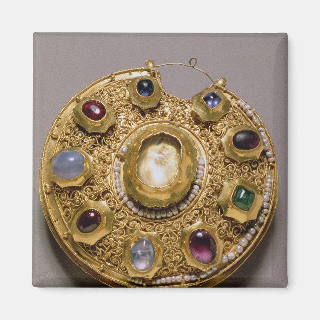 Imán Medallón de Kolt, conjunto de oro con perlas y (Frente)