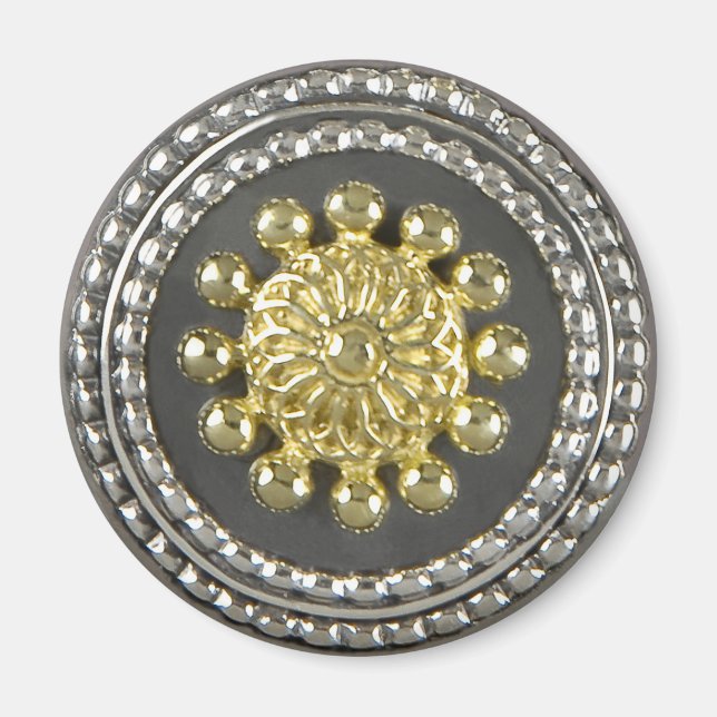 Imán Medallón de oro y plata (Frente)
