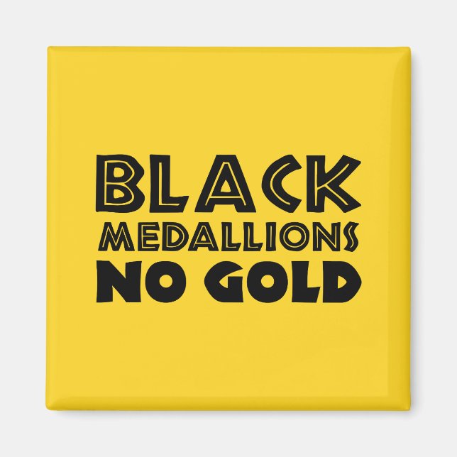 IMÁN MEDALLONES NEGROS SIN ORO (Frente)