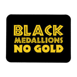 IMÁN MEDALLONES NEGROS SIN ORO