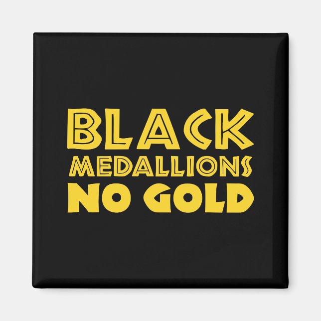 IMÁN MEDALLONES NEGROS SIN ORO (Frente)