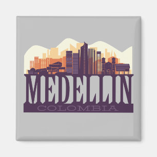 Imán Medellín Colombia Skyline City Travel Souvenir