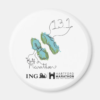 Imán Media Maratón de Hartford: zapatos