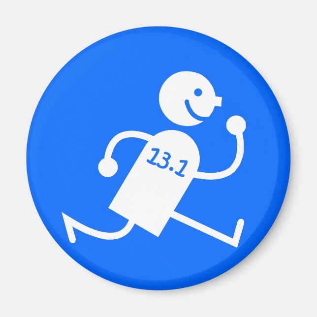 Imán Media maratón divertida (Frente)