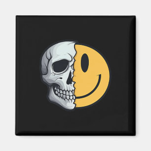 Imán Media Skeleton Smile Face Rave Skeleton 70s 80s 90