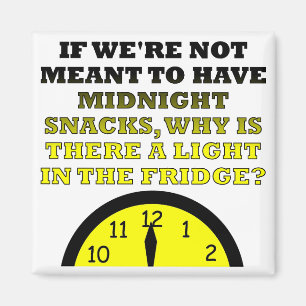 Imán Medianoche Snacks Fridge Light Funny Magnet