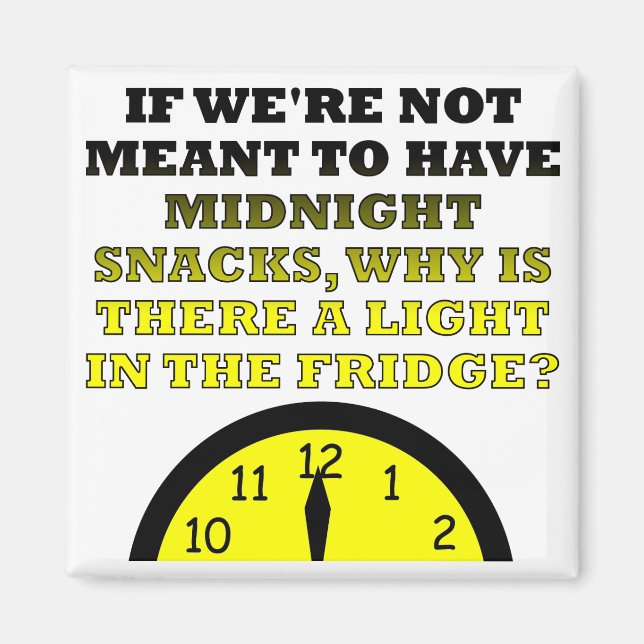 Imán Medianoche Snacks Fridge Light Funny Magnet (Frente)