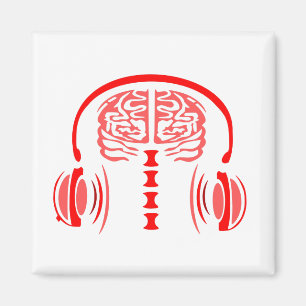 Imán Médica Brain Tejido Escuchando música