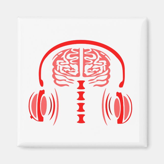 Imán Médica Brain Tejido Escuchando música (Frente)