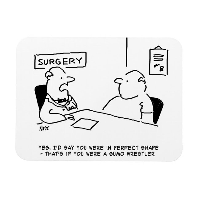 Imán Médica y Personalizado de Sumo por Obesidad al Exc (Horizontal)