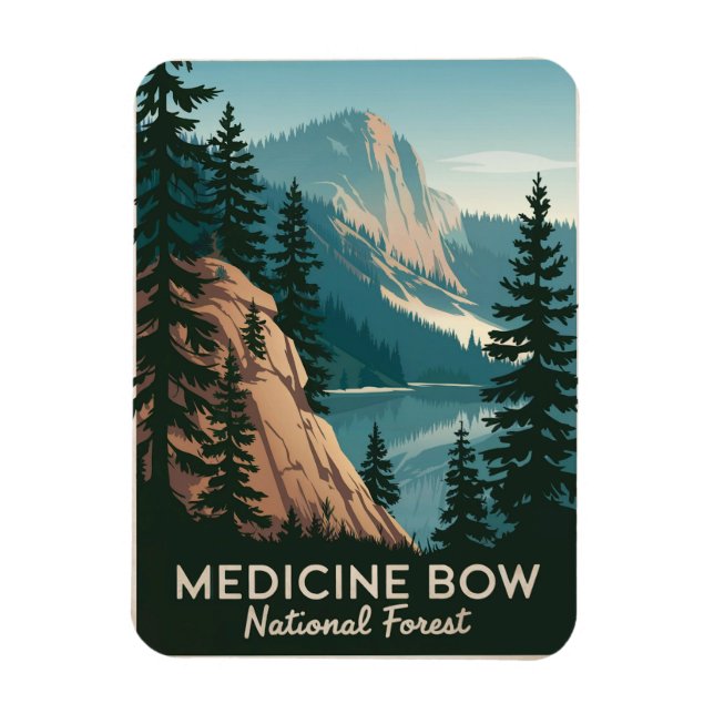Imán Medicina Bow Vintage Forestal Nacional (Vertical)