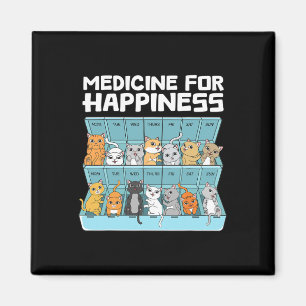 Imán Medicina Para La Felicidad Gatos Regalo Para Hombr