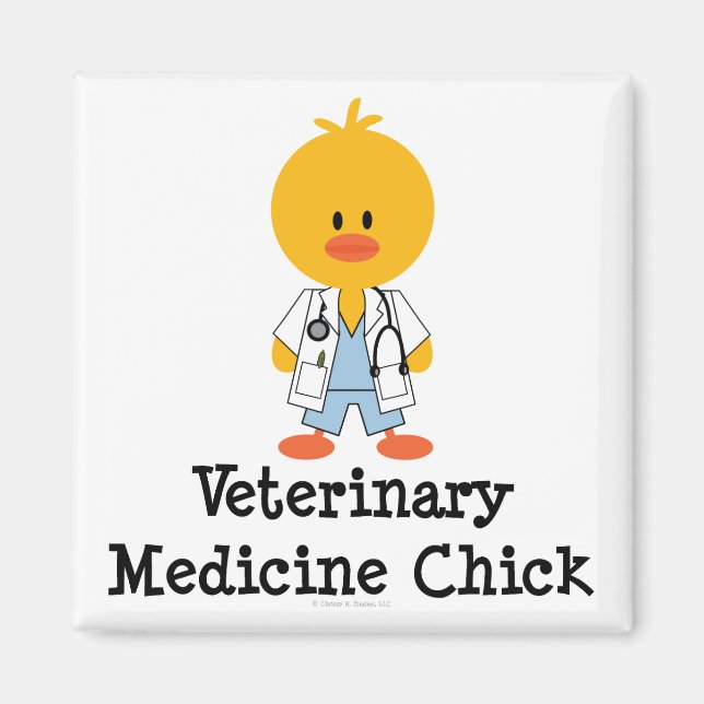 Imán Medicina Veterinaria Chick Magnet (Frente)