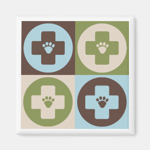 Imán Medicina Veterinaria de Arte Pop