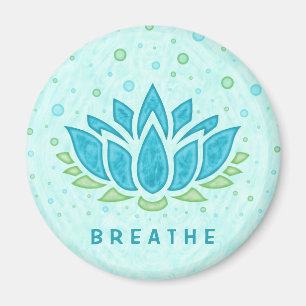 Imán Medición Yoga Lotus Flor Zen  Plantilla de texto