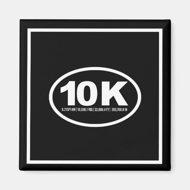 Imán Mediciones Oval 10K - Fitness de funcionamiento -. (Frente)