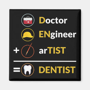 Imán Médico + Ingeniero + Artista = Dentista