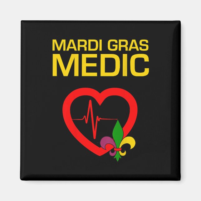 Imán Médico Mardi Gras (Frente)