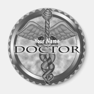 Imán Médico plateado
