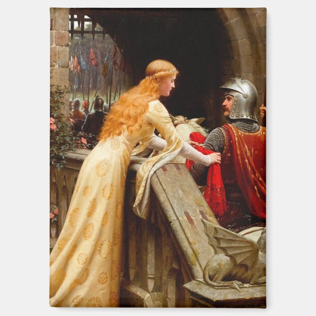 Imán Medieval de God Speed Edmund Leighton Bella Artes  (Anverso)